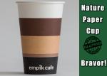Color Printed 450ml Recyclable Paper Cups With Logo PE Coating Paper