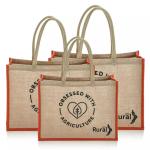 350GSM Jute Fabric Hemp Material Burlap Tote Bag Foldable