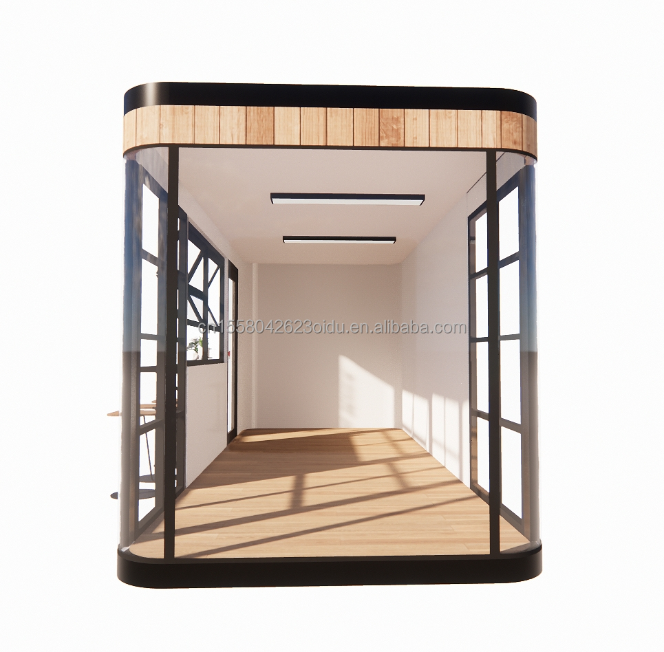 Galvanized Steel Square Tubes Structure 20FT Container Coffee Bar Mobile Sunlight House Outdoor Bar with Customized Color