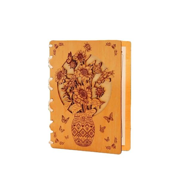 Sunflower Wooden Cards with Unique Design for Birthday Happy Anniversary Cards