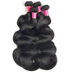 Healthy End Body Wave Indian Human Hair Weave Natural Black For Black Women