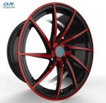PCD 120 18 Inch Monoblock Wheels 6061 T6 Alloy Red Black Face