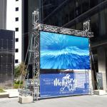 P3.91 Full Color Outdoor LED Display Panels 500x500mm Cabinets Front Open