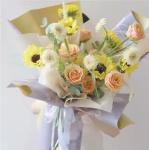 50g Hot Waterproof Designer Wrapping Paper for Flowers Green Floral Flower