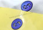 SGS OEKO Raised 2D Heat Transfer Rubber Logo Blue Color