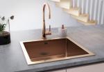 18 Inch Gold Undermount Stainless Steel Kitchen Sink Tight Radius Curved Corner