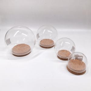 Wholesale ISO9001 Small Borosilicate Glass Dome Cork Base Eco Friendly from china suppliers