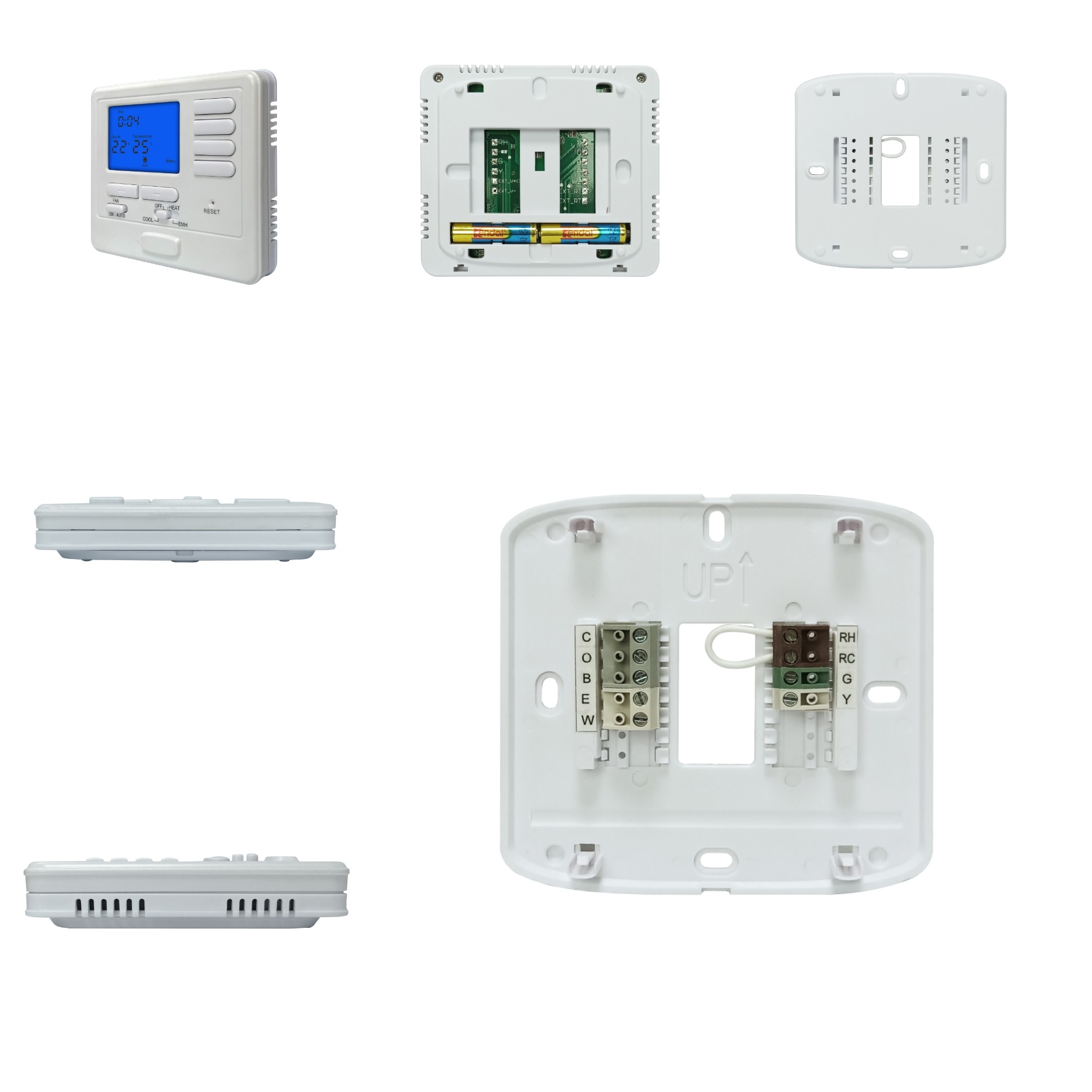 Wall Mounted Heat Pump Wiring Thermostat / 24 V Multiple Stage Thermostat For Air Conditioners
