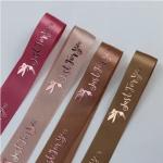 Customized Satin 3D Name Company Logo Printed Floral Ribbon for Valentine's Day