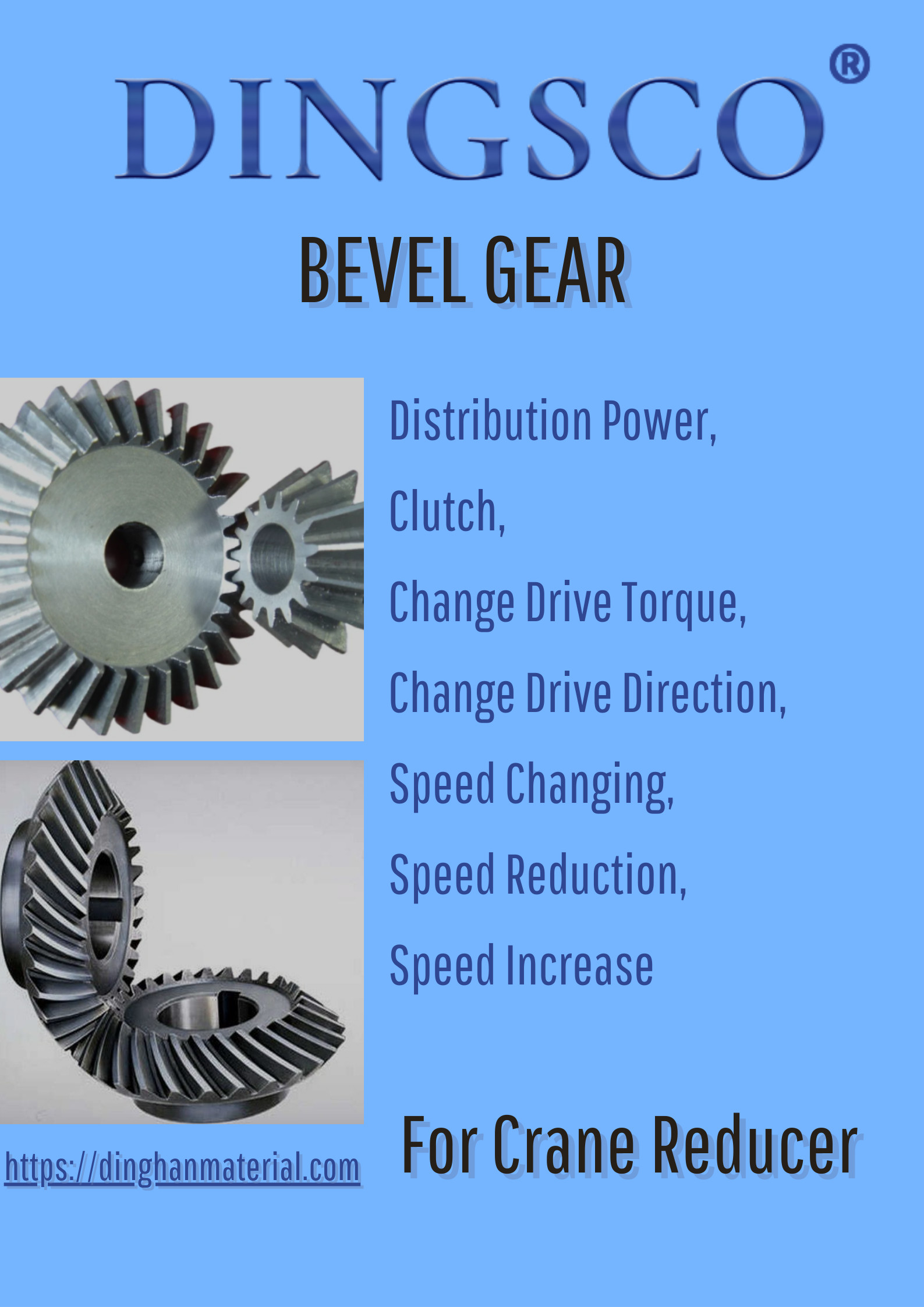 Skew Bevel Gear Crowns Wheel Pinions For Tower Crane Speed ​​Reduce