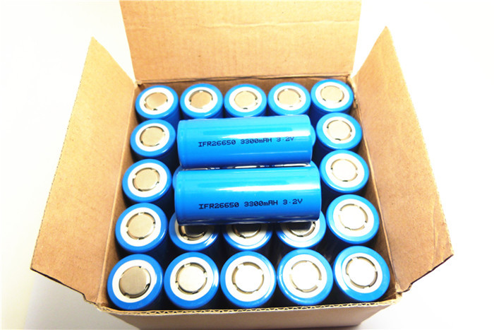 3.2V 3300Mah Lifepo4 Deep Cycle Battery , 26650 Lifepo4 Battery For Emergency Light