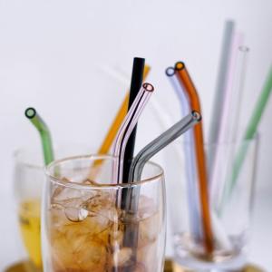 Wholesale Reusable Glass Straws Multiple Colored Borosilicate Glass Drinking Straws from china suppliers