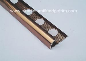 Wholesale Polished Coffee Effect Metal Bullnose Tile Edging Trim 10mm Inside Height from china suppliers