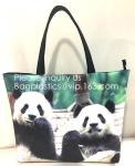 Lady Handbag Woman Color Panda Print Bag,Cute Chinese Panda custom print tote