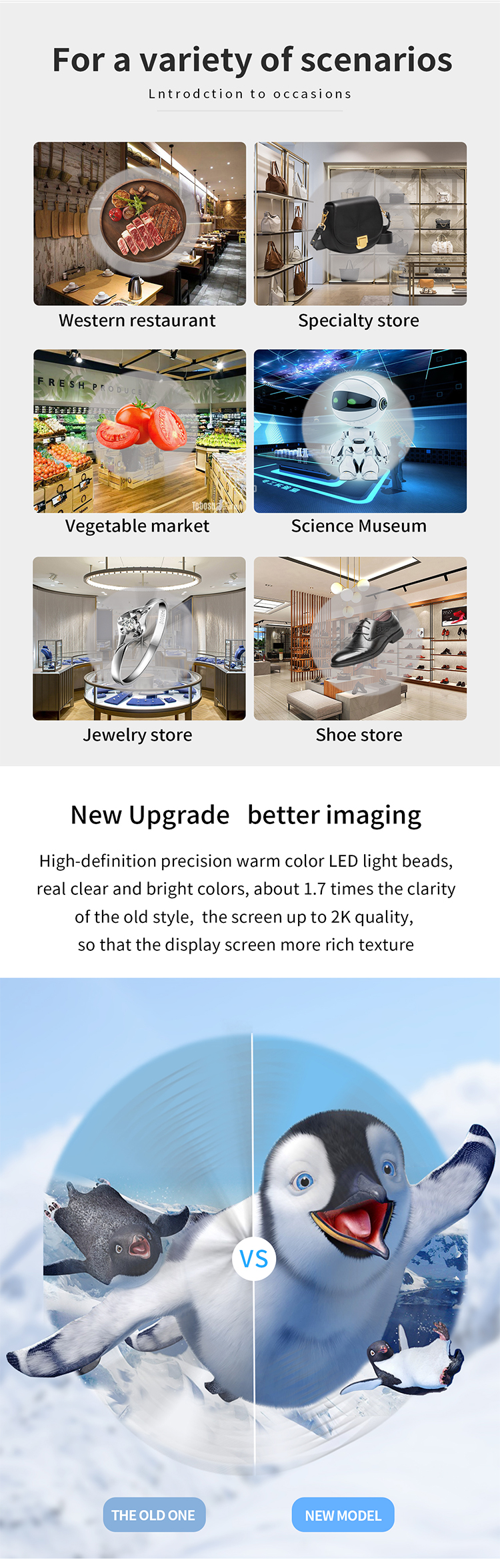 Advertising Strategy With 52cm Hologram Fan 512P Resolution And 4 Blades