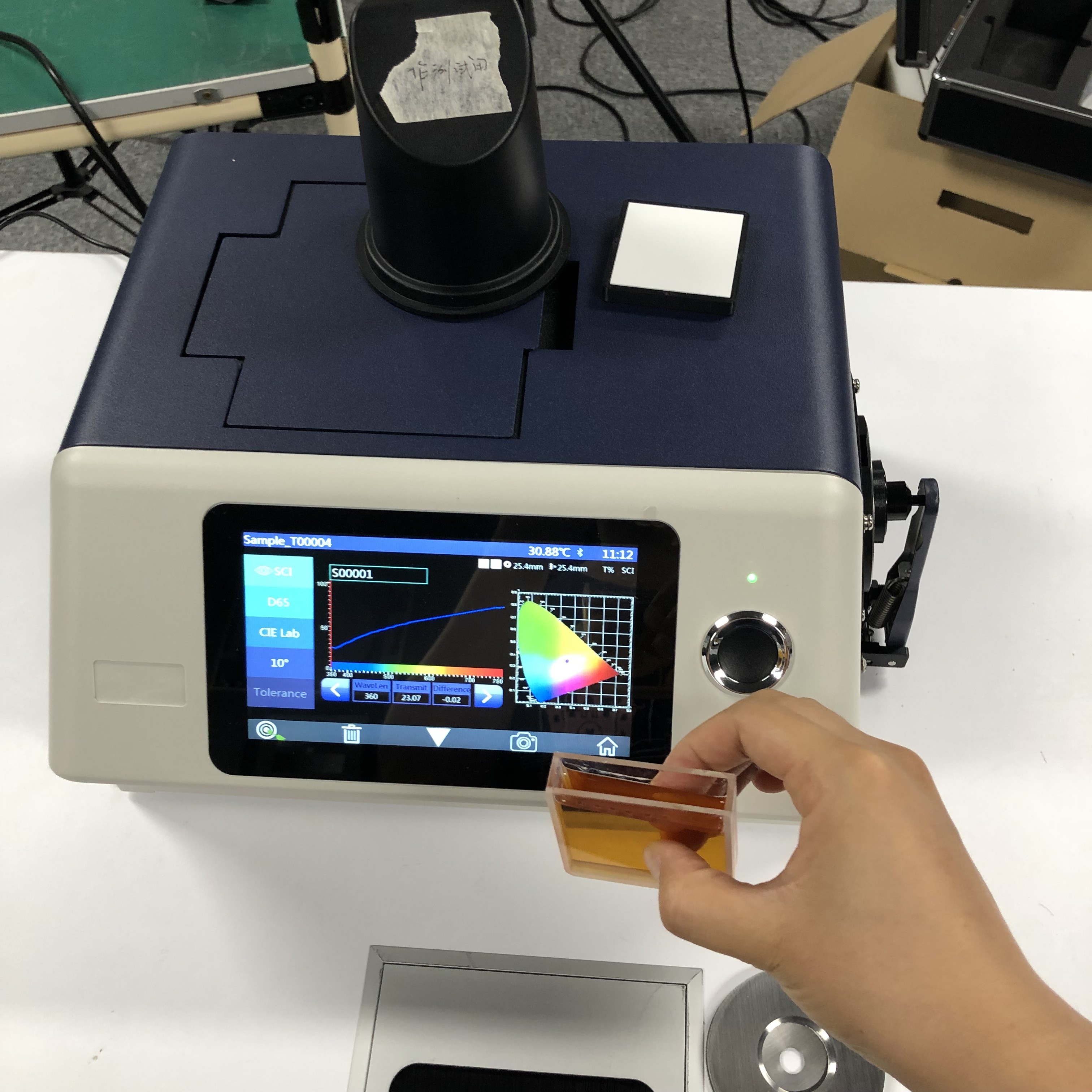 CE Color Matching Desktop 3nh Spectrophotometer For Car Paint Interior Chroma Meter