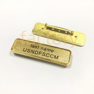 Wholesale Gold Plated Name Tag Badge Clothing Custom Made With Safety Pin from china suppliers