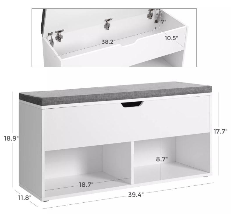 SGS Entryway Small Cube Shoe Rack Furniture Wooden Shoe Cupboard With Seat