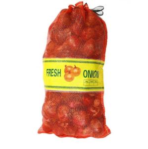 Wholesale 50*80 Circular Mesh Bag for Onion Hdpe Material 20kg Net Bag L-sewing and Mouth Sewing from china suppliers