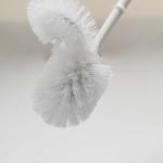 Slim Compact Toilet Bowl Brush With Holder Bathroom Deep Cleaning
