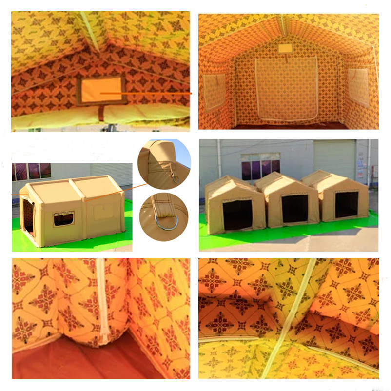 0.65mm PVC Airtight desert Camping Cube Cabin Inflatable Event Tent