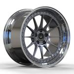2-PC 6061-T6 Aluminum Rims 5x130. Fit to Porsche 991 Polish Barrel Rims