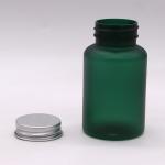 Aluminum Cap 100/120/150ML PET Wide Mouth Plastic Jar for Pill Capsule Medicine