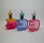 60ml jiangsu factory sell colorful apple shape empty glass perfume bottle