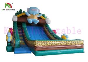 Wholesale PVC Elephant Colorful Forest Theme Blow Up Board Dry Slide For Backyard Fun from china suppliers