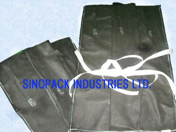 Non-Woven PP Builder Pipeline Black Gravel Bulk Bag Suitable For Oil Pipe 4'' -