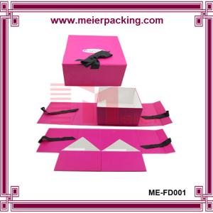 Wholesale Professional low price sturdy Paper pink color CMYK printing baby gift box With Ribbon from china suppliers