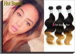 Ombre Colored Human Hair Bundles Body Wave Two Tone Color No Synthetic Hair