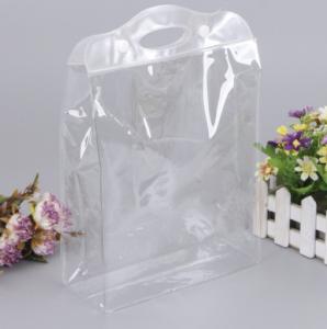 Wholesale Transparent EVA Plastic Bag , Clear Cosmetic Bags With Carry Handle from china suppliers