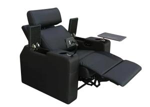 Wholesale European Style Half Leather Power Electric Home Recliner Movie Public Theater Sofa With USB Charge from china suppliers