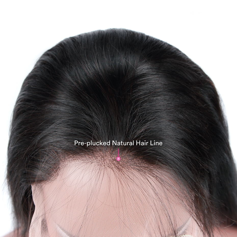 Brazilian Full Lace Human Hair Wig Straight Medium 10"-28" 180 250 Density