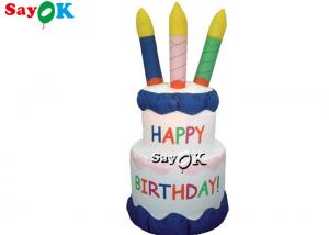 Wholesale Backyard Party PVC Plastic Inflatable Birthday Cake For Decorations from china suppliers