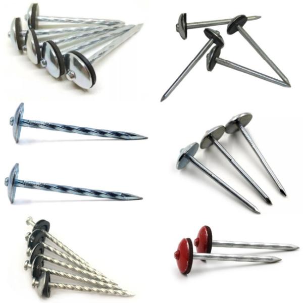 Ring Shank Hot Galvanized Roofing Nails 2.5"XBWG9 With Rubber Washer