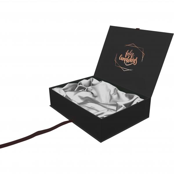 Cardboard CMYK Black Custom Hair Extension Boxes , ODM 5x7 Gift Box