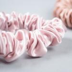 Woman Girls Skinny Hair Scrunchies Silk Satin Small Ponytail No Damage Breakage