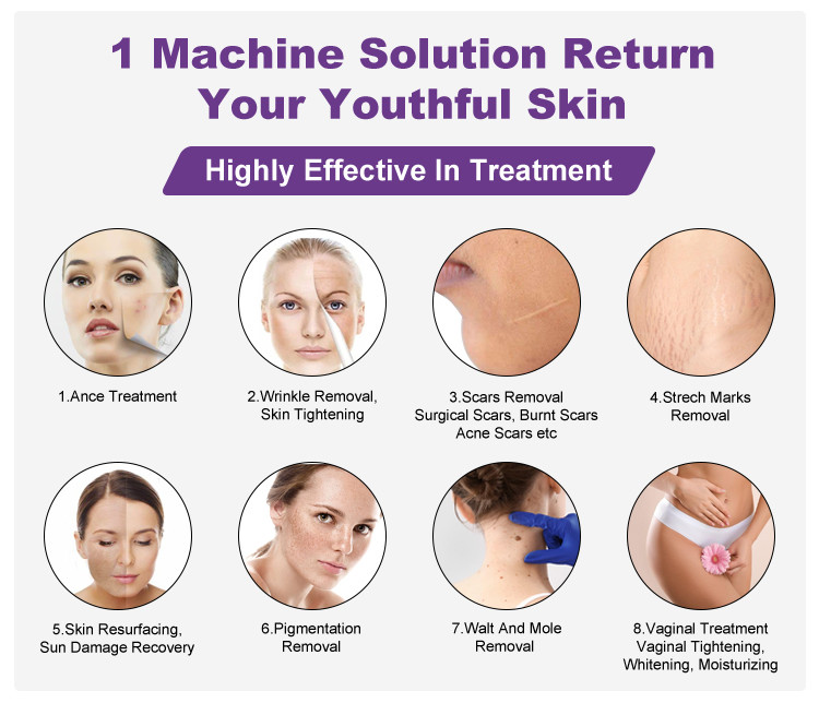 ZGV13-03 2024 Powerful Ultra 10600nm Co2 Fractional Laser Wrinkle Remover Skin Resurfacing Machine