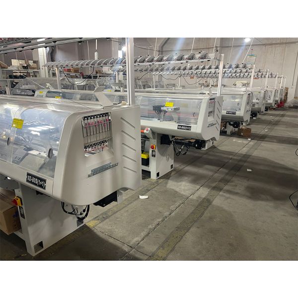 14 Gauge 16 Gauge Double Carriage Single System High Speed Automatic Flat Collar Knitting Machine