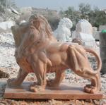 Nature Stone carving lions statue pink marble animal sculpture,stone carving