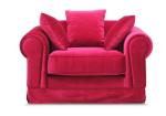 American style red Linen fabric upholstery classic 1-seater sofa,lounge chair