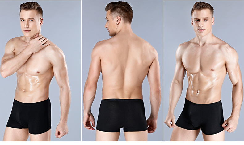 Sustainable Adults Mens Boxer Shorts Seamless Plus Size Bamboo Fabric Shorts