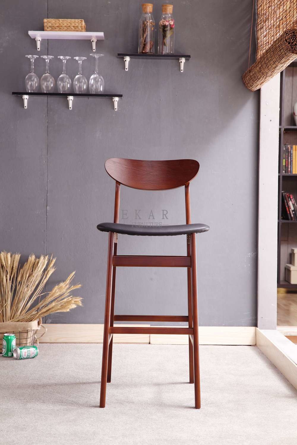 Home Furniture Bar Stool Wooden Bar High Chair