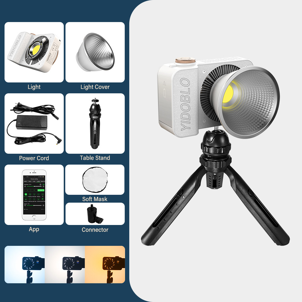 COB RGBW led photo and video light studio light photographic lighting 100w ZC-60C AC DC powered supply