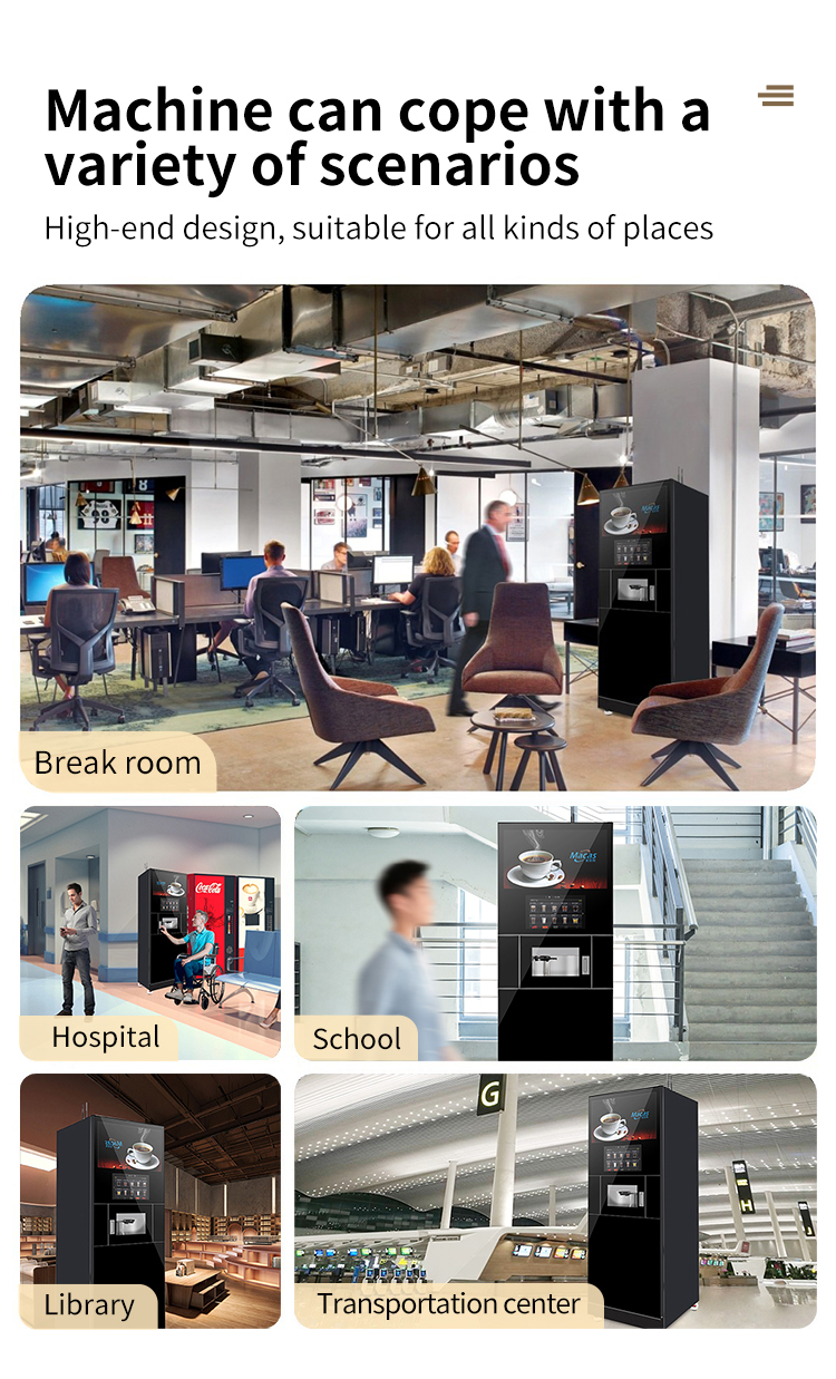 EVOACAS Self Service Coffee Machine For Business Mobile Payment Interface