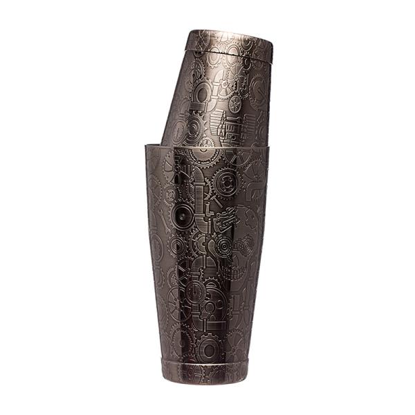 Food Grade Black Stainless Steel Cocktail Shaker Custom Boston Shaker For Bar
