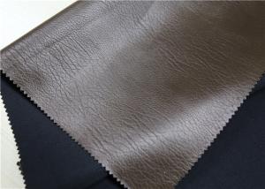 Wholesale Embossed Brown Garment Leather Fabric 50% Viscose 50% Polyster 0.75 Mm Thickness from china suppliers