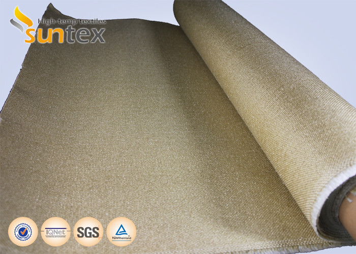 800C Vermiculite Coated High Temperature Fiberglass Cloth Heavy Duty Welding Protection